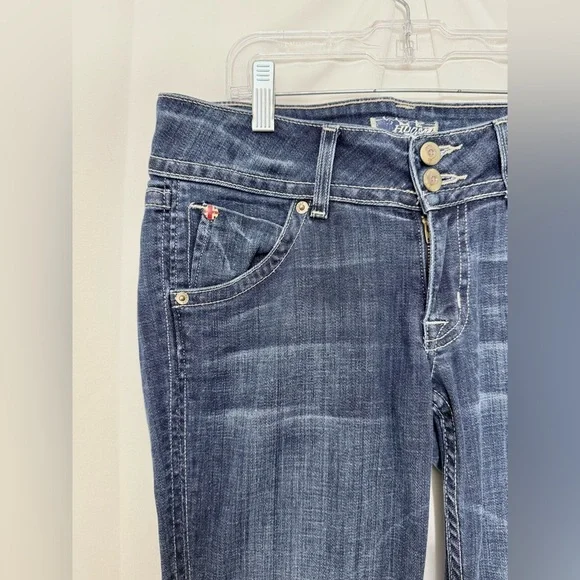 Hudson Bootcut Low Rise Jeans With Double Button Closure And Flap Back Pockets - Picture 5 of 15